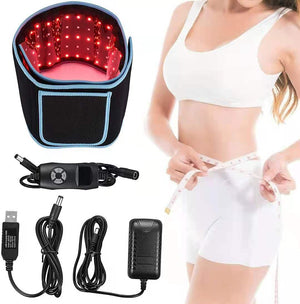 Led Red Light Therapy Weight Loss Belt Usb Heating Waist Wrap Women Warm Massage Moxibustion Belt
