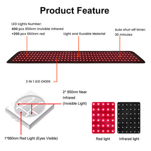 Red Light Therapy Belt Infrared Belt 660Nm 850Nm For Pain Relief