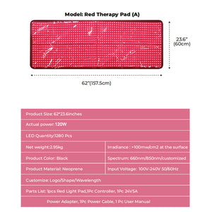 Red Light Therapy Belt Red Light Waist Belt Red Light Cushion Infrared Mattress Pad