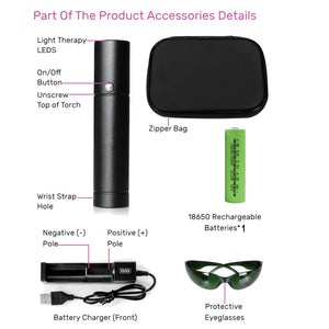 Red Light Flashlight Infrared Device 5 Chip Black Red Light Torch
