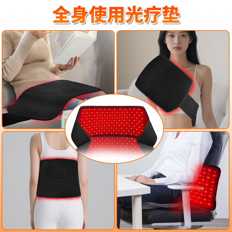 Led Red Light Therapy Belt Infrared Heating Waist Support Red Light Therapy Mat
