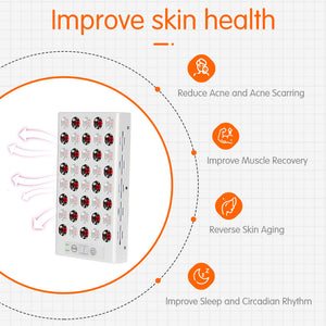 Red Light Therapy Lamp Portable Led Desk Light For Skin Care No Flicker