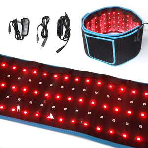 Led Red Light Therapy Belt For Women Infrared Heating Massage Waist Pain Relief 105 Beads Black