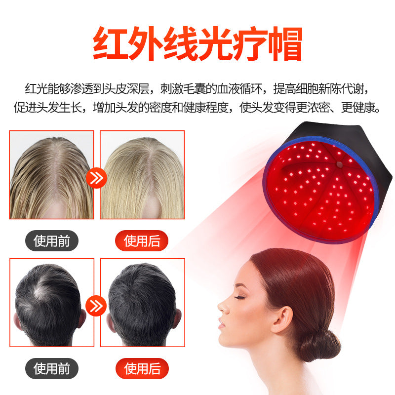 Led Red Light Therapy Hair Growth Cap With Three Adjustable Modes Infrared Pcba
