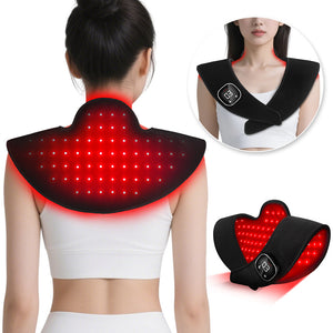 Red Light Therapy Shoulder Wrap With Heating Pad Infrared Heating Massager Rechargeable Pain Relief