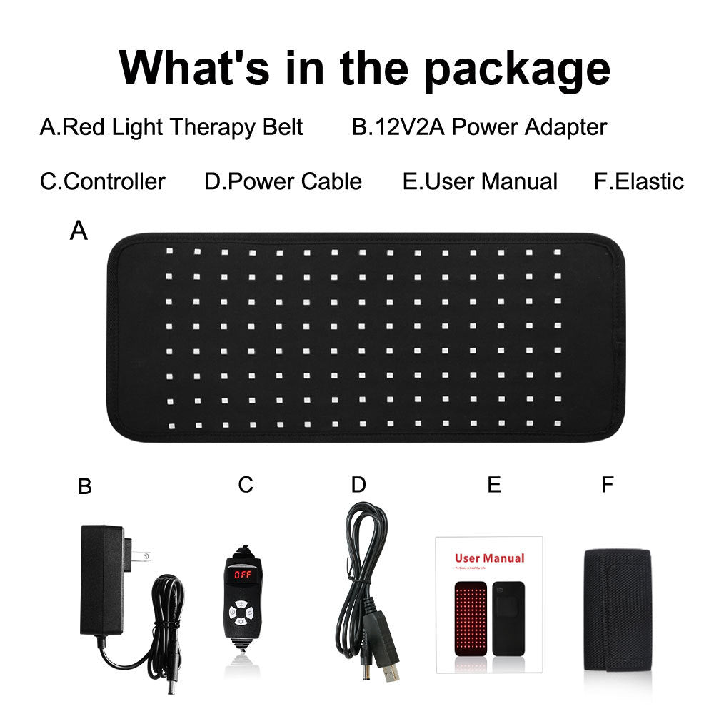 Led Red Light Therapy Belt Far Infrared Light Therapy Belt Pulsed Red Light Care Belt
