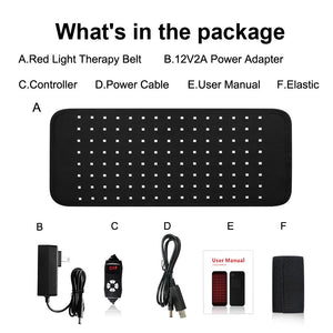 Led Red Light Therapy Belt Far Infrared Light Therapy Belt Pulsed Red Light Care Belt