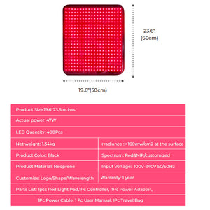 Red Light Therapy Belt Red Light Waist Belt Red Light Cushion Infrared Mattress Pad