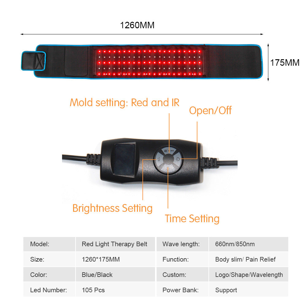 Red Light Therapy Device Portable Wraparound Led Near Infrared Light For Home Use