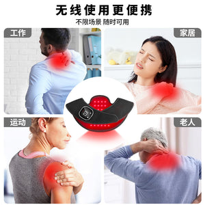 Red Light Infrared Neck And Shoulder Massager Rechargeable Heating Therapy Wrap With Red Light