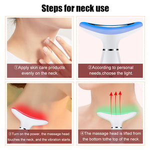 Face Neck Massager Vibration Lifting Skin Tightening Beauty Device Wrinkle Removal