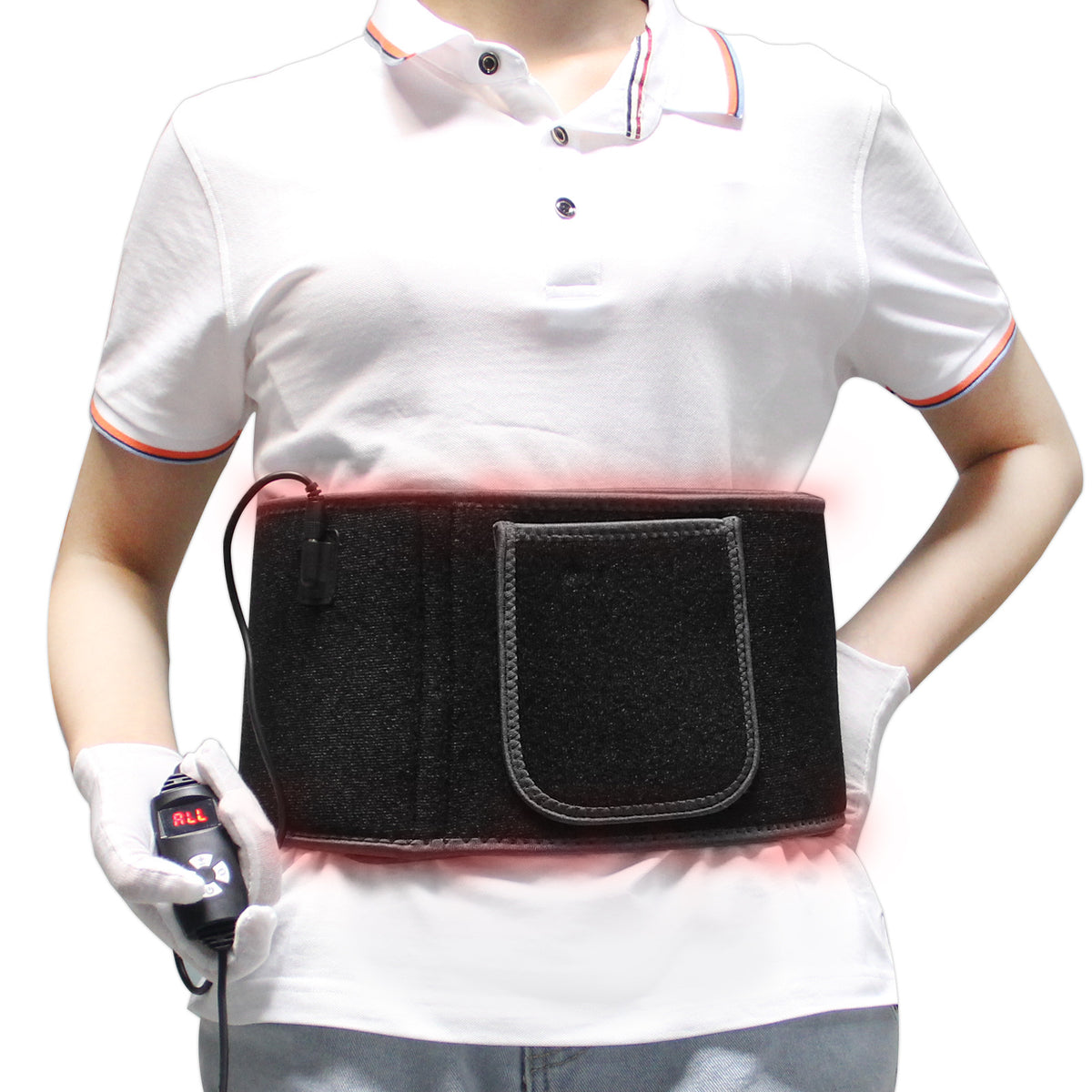 Led Red Light Therapy Belt Usb Heating Weight Loss Waist Support Massage Infrared Belt