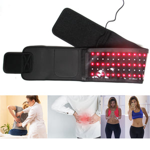 Led Red Light Therapy Belt Usb Heating Weight Loss Waist Support Massage Infrared Belt