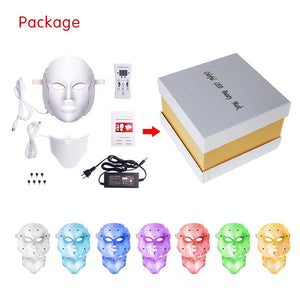 Led Light Therapy Mask For Face And Neck Skin Brightening Acne Treatment