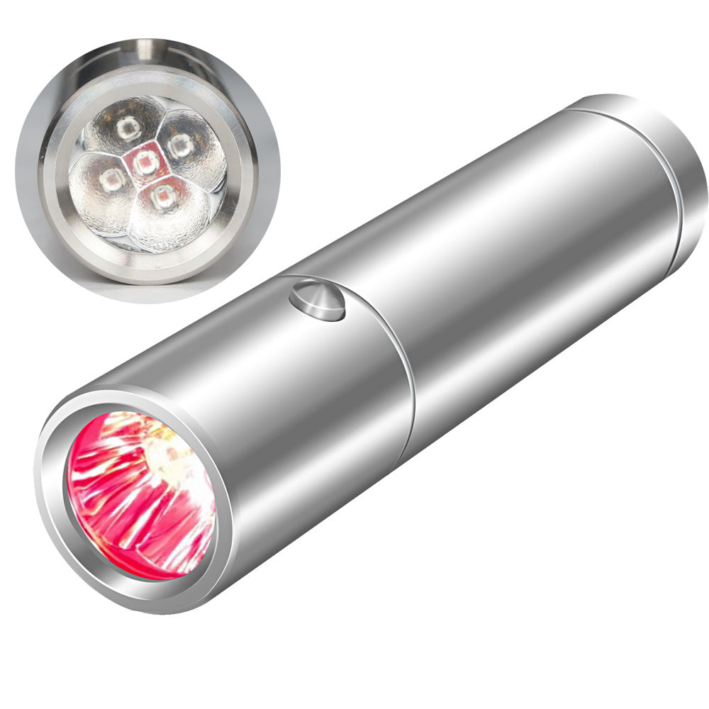 5 Core Red Light Flashlight Portable Beauty Pen Blue Red Infrared Light Therapy Device