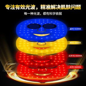 Led Photon Rejuvenation Silicone Mask Red Blue Light Therapy Facial Device Infrared Multi Color Light Beauty Mask