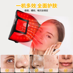 Silicone Beauty Mask Photon Rejuvenation Device Facial Light Therapy Mask Red Blue Light Therapy Mask