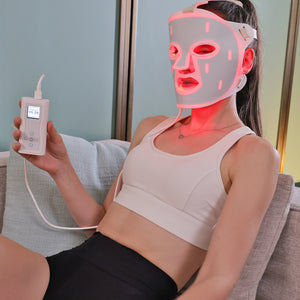 Led 4 Color Photon Facial Mask Red Blue Light Therapy Skin Care Device