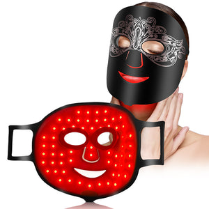 Led Color Light Therapy Mask Silicone Photon Facial Rejuvenation Device Red Blue Light Beauty Mask Home Use Skin Care Mask