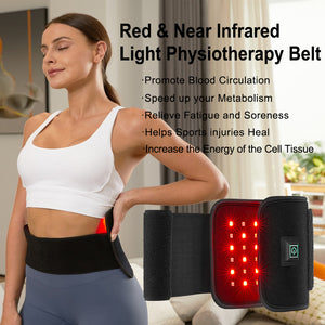 Red Light Therapy Belt Led Heating Waist Belt Far Infrared Therapy Light Infrared Light Therapy Belt