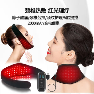 Led Red Light Therapy Neck Massager With Heat Infrared Cervical Relief Neck Belt