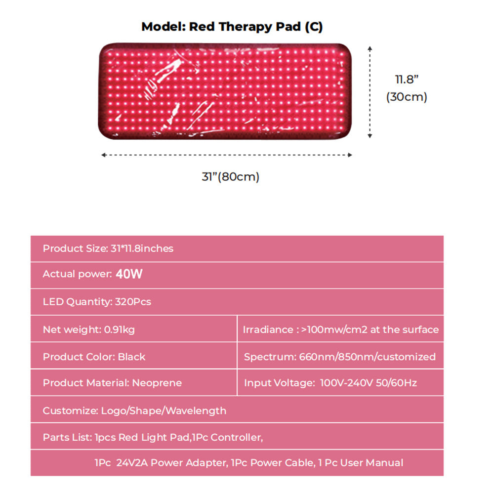 Red Light Therapy Mat Full Body Infrared Light Therapy Pad Red Light Therapy Bed Mat