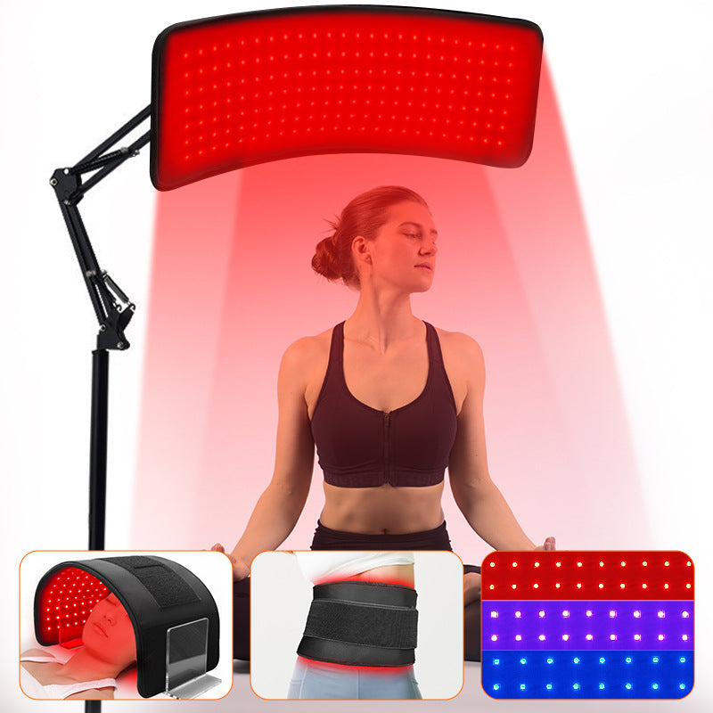 168 Led Red Blue Light Therapy Belt Infrared Heating Pad For Skin Care And Pain Relief