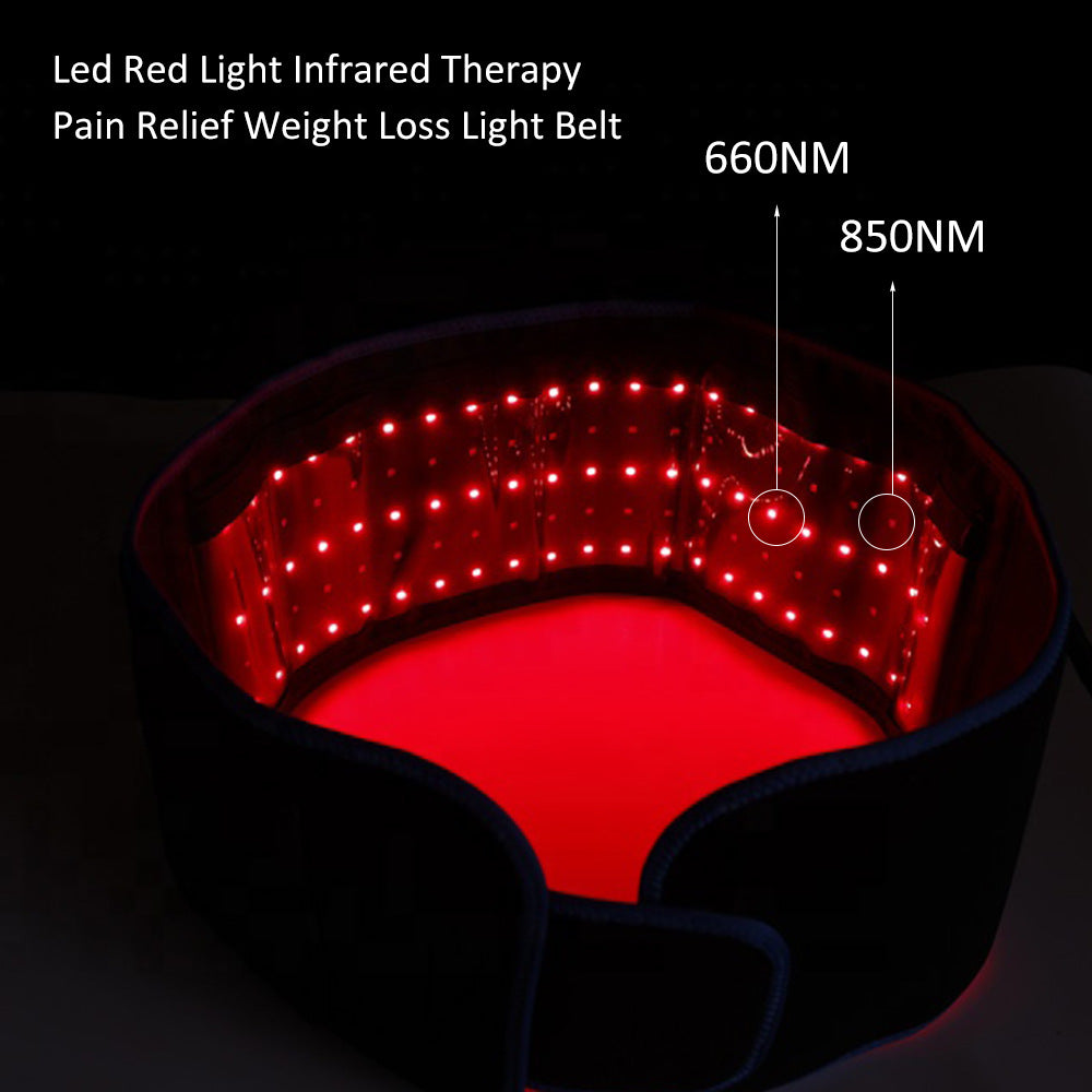 Led Red Light Therapy Weight Loss Belt Usb Heating Waist Wrap Women Warm Massage Moxibustion Belt
