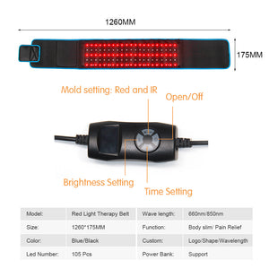 Red Light Therapy Belt For Home Use Beauty Slimming Waist Belt Weight Loss Belt