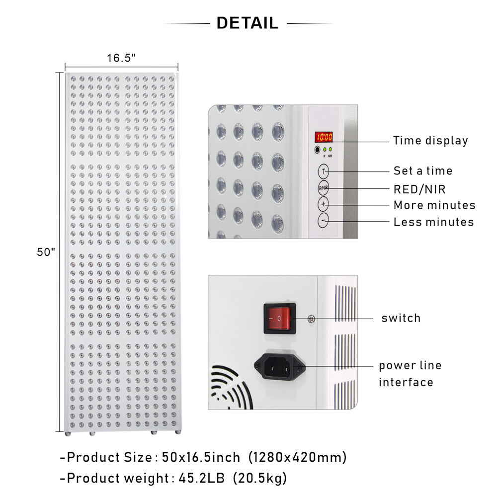 300w 800w 1000w Infrared Beauty Lamp Therapy Light With Timer Function Skin Care Therapy Device
