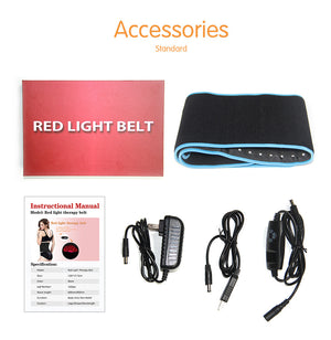 Red Light Heating Massage Belt Electric Heat Therapy Waist Support Pain Relief Lumbar Warmth