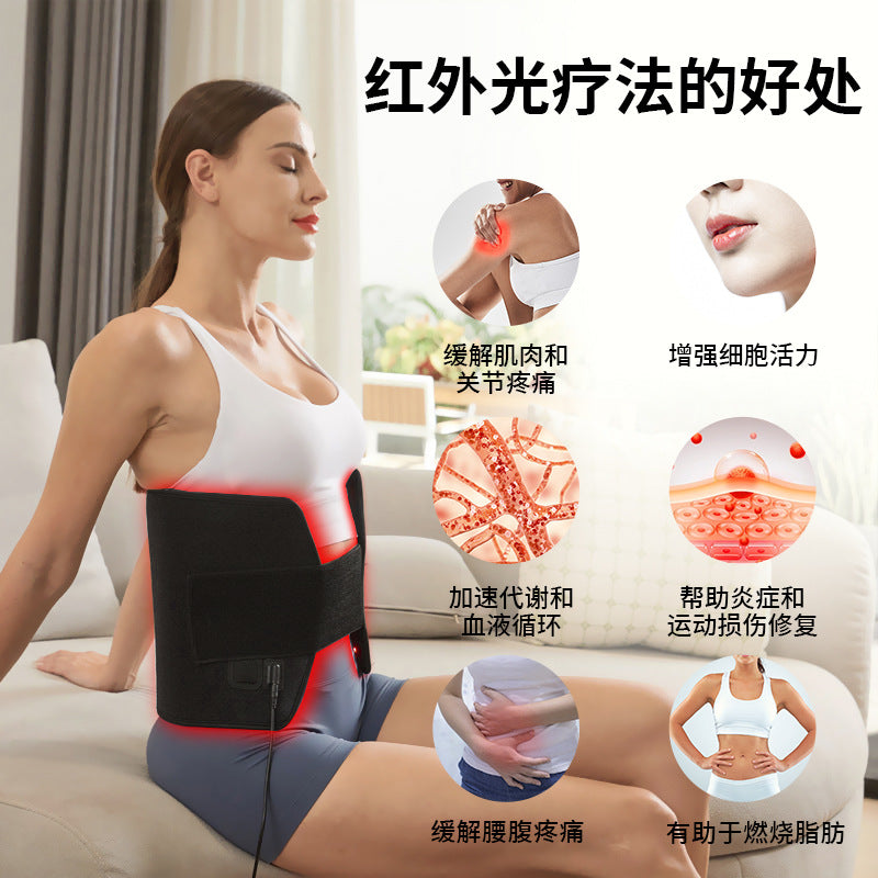 Led Red Light Therapy Belt Infrared Heating Waist Support Red Light Therapy Mat