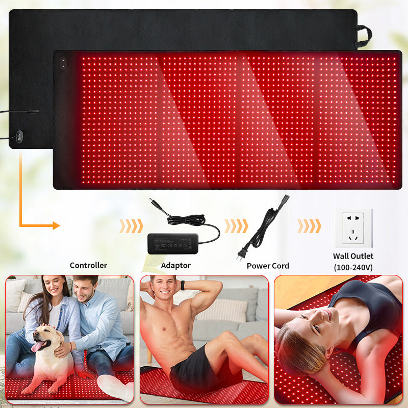 Red Light Therapy Mat Infrared Heating Pad Far Red Light Therapy Blanket Full Body Red Light Bed Pad