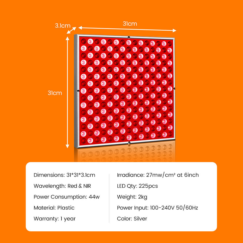 Led Therapy Light Infrared Beauty Panel Lamp 45W Heating Lamp