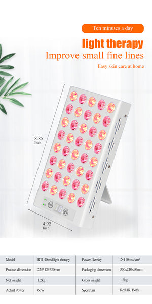 Portable Red Light Therapy Lamp Led Infrared Beauty Light Stand