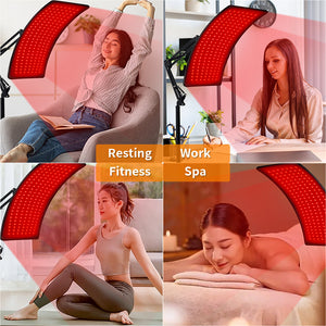 168 Led Red Blue Light Therapy Belt Infrared Heating Pad For Skin Care And Pain Relief