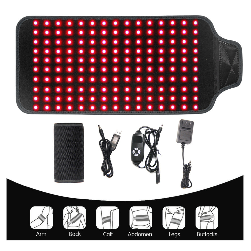 Red Light Infrared Therapy Heating Belt Waist Massager Led Pulse Light Therapy Support Belt