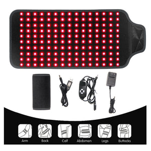 Red Light Infrared Therapy Heating Belt Waist Massager Led Pulse Light Therapy Support Belt