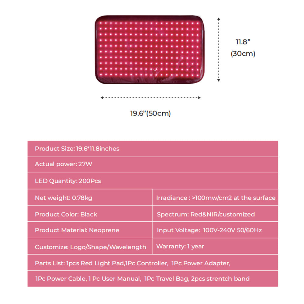 Red Light Therapy Mat Full Body Infrared Light Therapy Pad Red Light Therapy Bed Mat