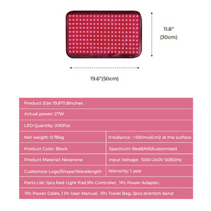 Red Light Therapy Belt Red Light Waist Belt Red Light Cushion Infrared Mattress Pad