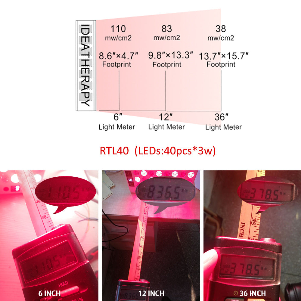 High Energy Beauty Light Therapy Lamp Red Light 660nm Infrared 850nm Custom LED Therapy Light