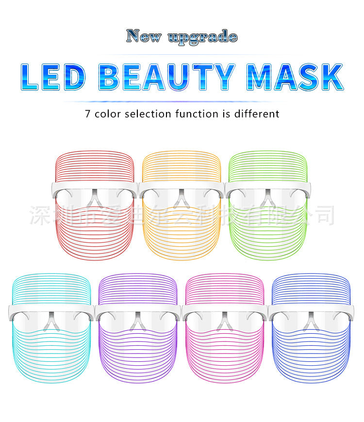 Led Photon Rejuvenation Mask 7 Color Light Therapy Facial Skin Care Device