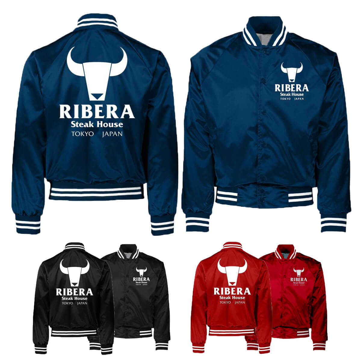 Tokyo Japan Ribera Steakhouse Wrestling Jacket Mens Bomber Varsity Fashion