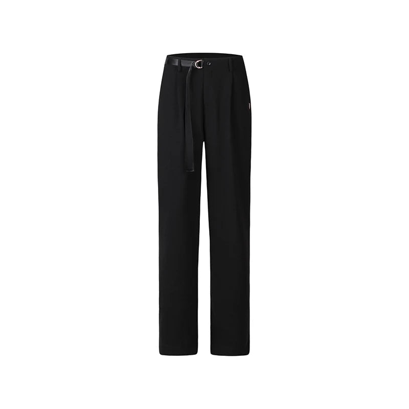Dance Pants Men's & Women's Black High-Waist Wide-Leg Loose Fit Ballroom Latin Dance Trousers