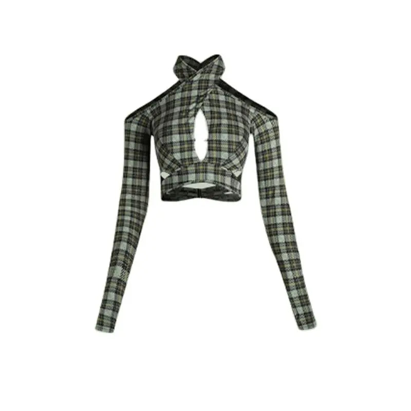 Women's Black Cold Shoulder Fringe Latin Dance Dress with Criss-Cross Cut-Outs