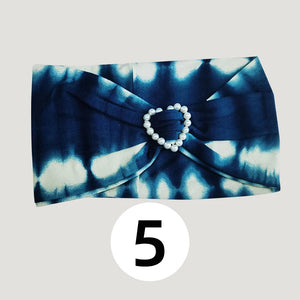 Girls' Embellished Headband for Dance, Various Colors & Animal Prints, Stretch Fabric, Heart Pearl Accent