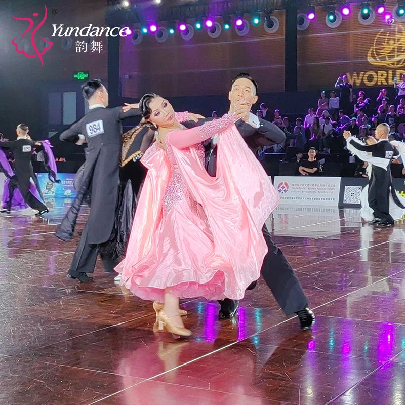 Women's Custom Ballroom Competition Dance Dress In Performance Fabric