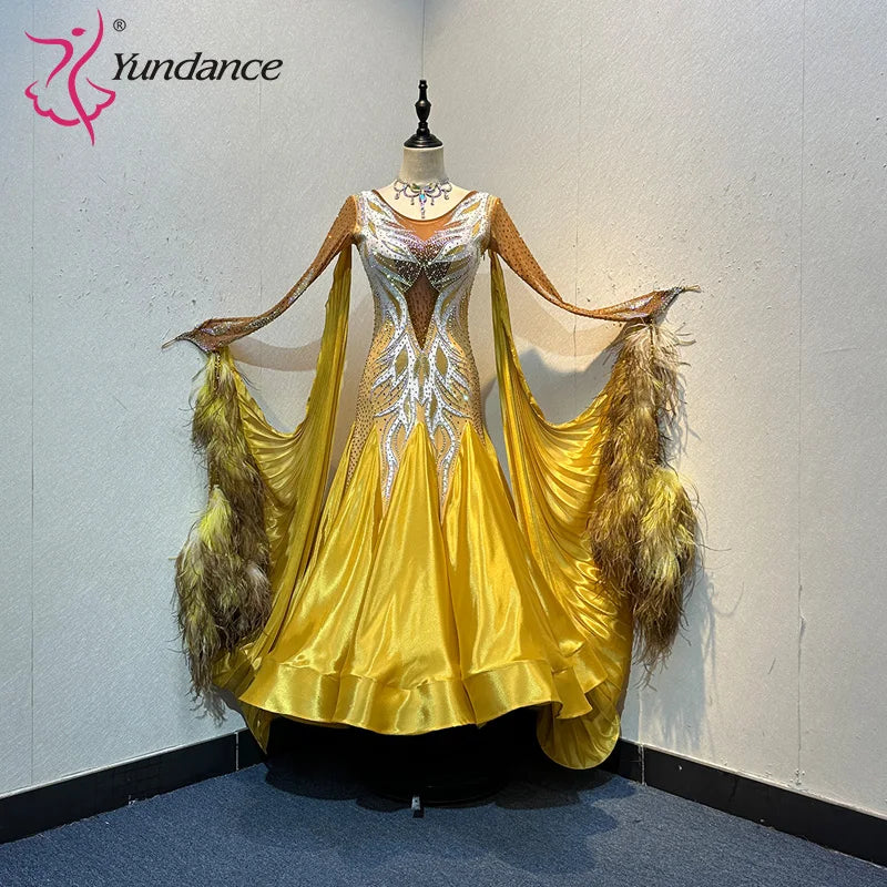 Women's Ballroom Dance Competition Dress In Performance Fabric For Blackpool