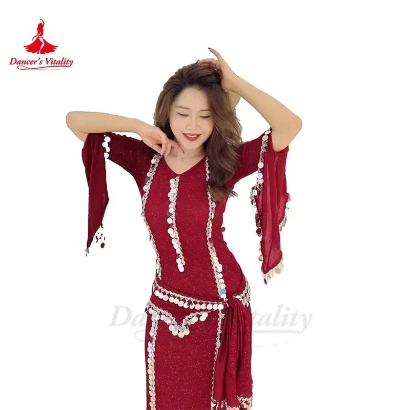 Belly Dance Costume Set With Shaabi, Baladi, Saidi Style For Adults And Kids Performance Competition