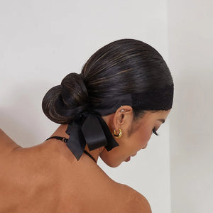 Lace Headband for Women, Black Satin Tie Back Head Scarf, Elegant Dance Accessory